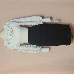 INC International Concepts Ruffled Puffed Sleeve Sweater